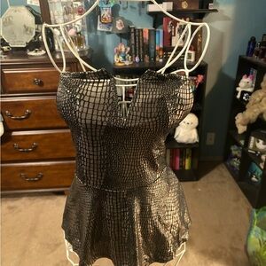 SHEIN metallic halter top